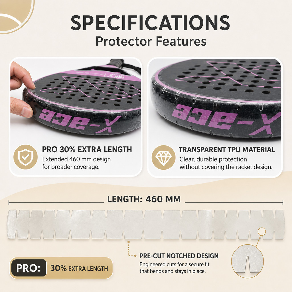X-ACE Padel Racket Edge Guard  - đánh giá và giá Side Tape Racket