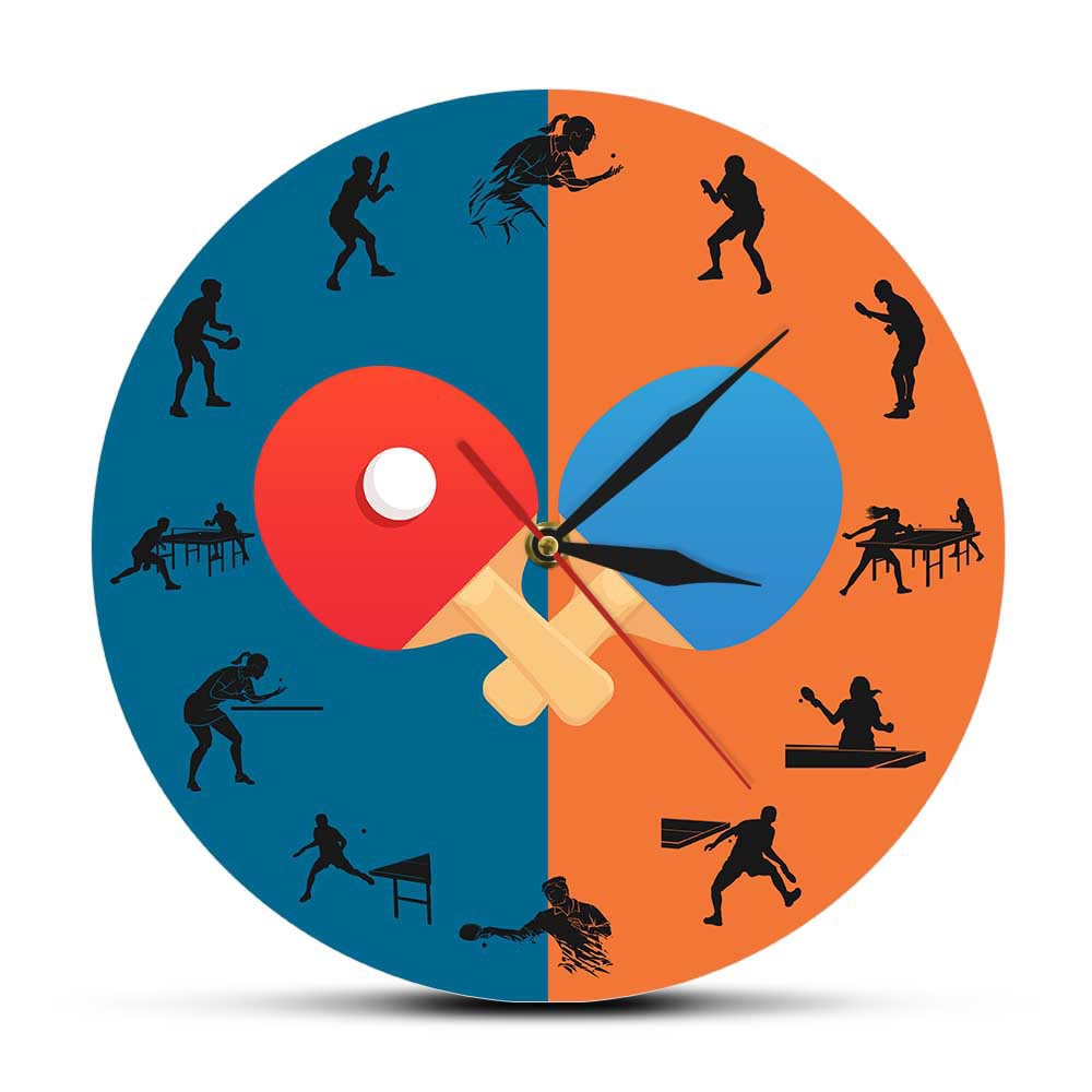 Ping Pong Wall Clock Silent Ta - đánh giá và giá Table Tennis Live