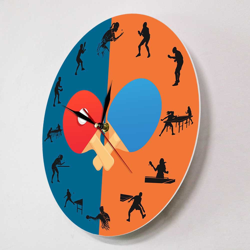 Ping Pong Wall Clock Silent Ta - đánh giá và giá Table Tennis Live