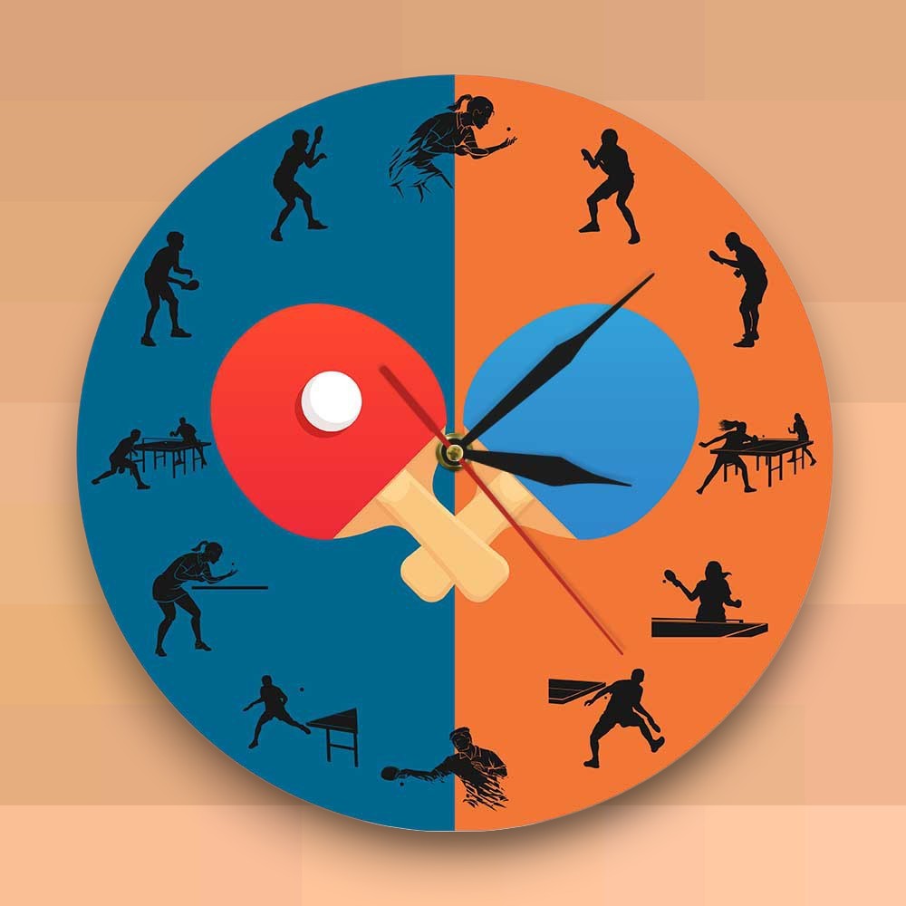 Ping Pong Wall Clock Silent Ta - đánh giá và giá Table Tennis Live